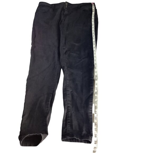 Wax Jean Womens Black Stretchy Size 18 3 Button Skinny Jeans Stylish Comfortable - Picture 3 of 16